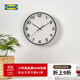 宜家（IKEA）PLUTTIS普魯提掛鐘現代簡(jiǎn)約鐘鐘表客廳百搭石英鐘表 掛鐘黑色28cm