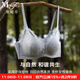 曼妮芬【調整型文胸】性感聚攏內衣女無(wú)鋼圈聚攏文胸 030 灰色迷你蕾絲 80A