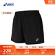 亞瑟士ASICS男子5英寸跑步短褲速干舒適透氣運動(dòng)褲 2011D232-001 黑色 M