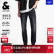 杰克·瓊斯（JACK&JONES）男裝潮流出街時(shí)尚百搭個(gè)性做舊涼感高彈直筒牛仔褲長(cháng)褲225232091 A16深灰牛仔 常規 32 175 W32/L32