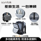 Samfolk雙肩包商務(wù)背包電腦包書(shū)包可擴展大容量出差旅行包男士