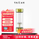TAIC 太可純鈦茶水分離杯雙層高硼硅玻璃杯隔熱泡茶杯子水杯喝茶禮物 莫奈·流光金360ml 360ml