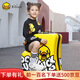 AO WEI LAbduck 小黃鴨兒童行李箱可坐騎拉桿箱登機旅行箱大容量密碼箱學(xué)生 驚恐木馬拉鏈送貼紙箱套 21英寸 適合1-5歲可登中大型飛機