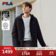 FILA 斐樂(lè )官方男士羽絨服2025冬季新款時(shí)尚休閑基礎保暖連帽外套 正黑色-BK XL 180/100A/XL