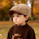 U&MUDI兒童帽子秋冬款韓版男童燈芯絨鴨舌帽男孩寶寶保暖防風(fēng)貝雷棒球帽 PT KU鴨舌BL-卡其色 建議2-6歲 x 頭圍50-54cm