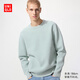 優(yōu)衣庫男裝女裝羅紋圓領(lǐng)針織衫/長(cháng)袖毛衣毛衫481722 60 淺藍色 L