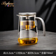 Bylure品牌高檔玻璃飄逸杯按壓一鍵茶水分離泡茶壺家用辦公大容量泡茶杯 舒放飄逸杯【冰花750ml】
