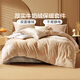 富安娜家紡 保暖加厚秋冬牛奶絨床上四件套學(xué)生宿舍防靜電床單被套 帕特【雙面牛奶絨&抗靜電】 1.5米床 床單款 (被套203*229cm)
