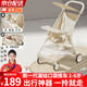 JOT TMM遛娃神器嬰兒推車(chē)輕便折疊可登機旅行口袋推車(chē)可坐可推0-6歲溜 冰島白【送原裝餐盤(pán)+遮陽(yáng)棚】