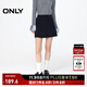 ONLY2025秋季新款純色A字剪裁防走光設計短裙半身裙女|12531E002 E39夜空藍色 L