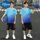 迪士尼寶寶男孩訓練服速干球衣隊服男童運動(dòng)服中大童短袖兒童籃球服套裝夏季 藍色 150 建議140-150cm11-12歲