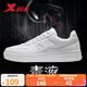 特步男鞋板鞋2025夏秋季新款潮流小白鞋軟底休閑透氣鞋子經(jīng)典運動(dòng)鞋男 白色 【空軍一號】 43