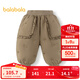 巴拉巴拉兒童羽絨褲女童外穿長(cháng)褲冬季保暖褲時(shí)尚洋氣精致甜美可愛(ài) 咖啡A51212 90