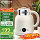 格來(lái)德（Grelide）燒水壺多段保溫調溫電熱水壺1.5L無(wú)縫內膽恒溫壺304不銹鋼電水壺開(kāi)水壺煮水壺D2315E-象牙白