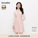 珂萊蒂爾2025細支羊毛優(yōu)雅氣質(zhì)香風(fēng)連衣裙女 淡紅 M