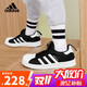 阿迪達斯（adidas）童鞋三葉草兒童春秋款男女?huà)胪浀棕悮ゎ^運動(dòng)鞋GX3233黑色
