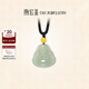 潮宏基 彌勒佛和田玉項鏈女黃金錢(qián)幣足金大肚佛吊墜玉石玉佩禮物 繩長(cháng)約42cm