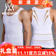 貓惑男士塑身背心運動(dòng)收腹束腰束胸塑形修身緊身顯瘦上衣美體夏季內衣 白色+白色 L 【適合120-160斤】