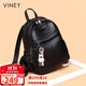 viney牛皮雙肩包女背包高顏值輕便旅游旅行包大容量書(shū)包生日禮物送女友