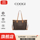 COOGI包包女包奢侈品牌2025托特包女生日禮物送女友老婆 咖啡色 39*14*26