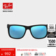 雷朋（RayBan）雷朋太陽(yáng)鏡男女款方形前衛墨鏡潮流彩膜反光鏡面0RB4165F可定制 622/55黑色鏡框藍色反光鏡片 尺寸58