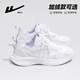回力女鞋春季新款運動(dòng)鞋女軟底輕便鞋子休閑跑步鞋 白/紫-單網(wǎng)款 40