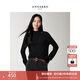玖姿·安娜蔻優(yōu)雅通勤風(fēng)半高領(lǐng)100%羊毛長(cháng)袖針織衫女2025冬季新款 素黑 M