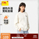 李寧加絨保暖衛衣女子25秋冬柔軟針織抓絨寬松圓領(lǐng)運動(dòng)上衣AWDVC74