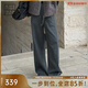 美洋（MEIYANG）【60系列】巴適休閑褲 醋酸羊毛混紡厚絨保暖直筒褲 灰色（加長(cháng)版） M