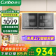 康寶（Canbo）消毒柜壁掛式 家用碗具筷子消毒碗柜 小型臺式桌面柜 左右獨立控制 大容量二星級高溫 二星級 60L 丨透明玻璃面板