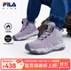 FILA斐樂(lè )童鞋兒童戶(hù)外鞋2024冬季男女大童加絨保暖運動(dòng)虎爪鞋 霧灰紫/紫煙灰-LP 34碼 內長(cháng)21.5cm