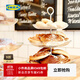 宜家（IKEA）KVITTERA柯提拉上菜架玻璃餐盤(pán)下午茶水果盤(pán)點(diǎn)心托盤(pán) 三層透明玻璃/不銹鋼 其他