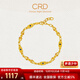 CRD克徠帝黃金金剛杵手鏈鎏彩古法空心足金999手串男女同款生日禮物 15g