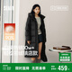 森馬（Semir）陳都靈同款羽絨服女90絨長(cháng)款三防冬寬松連帽外套簡(jiǎn)約109724113001