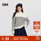 森馬（Semir）森柔|地理系列毛衣女冬季半高領(lǐng)刺繡條紋衫101724107022