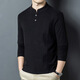 冬季新款長(cháng)袖T恤男士立領(lǐng)加絨打底衫修身商務(wù)休閑保暖衛衣男 黑色 2XL 【150-165斤】