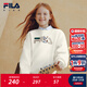 FILA【抗菌功能】斐樂(lè )兒童童裝2025年冬季新款男女童小童加絨衛衣 麥芽糖白-IV 160