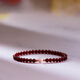 GJXBP小顆粒石榴石手鏈女酒紅珠水晶手串單圈輕奢手飾禮物情侶手鏈 4毫米石榴石+草莓晶 16cm