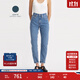 Levi's李維斯日本面料女士美式復古休閑老錢(qián)風(fēng)錐形藍色牛仔長(cháng)褲 中藍色 27 27