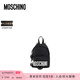 莫斯奇諾（MOSCHINO）【低至5折】Moschino/莫斯奇諾  男女通用徽標印花棱格雙肩包 黑銀mini
