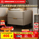 顧家家居（KUKA）意式臥室雙抽儲物床頭柜7996 【皓月白+白色巖板】旗艦款床頭柜