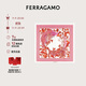 菲拉格慕（Ferragamo）女士桑蠶絲方巾絲巾 0780279 禮物 送女友