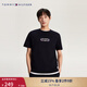 TOMMY HILFIGER【運動(dòng)休閑】春夏男裝純棉平紋針織美式潮流字母短袖T恤上衣 藏青色DW5 L （推薦：150-165斤）