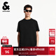 杰克·瓊斯（JACK&JONES）男裝夏季新款舒適商務(wù)休閑百搭純色純棉舒適簡(jiǎn)約短袖T恤225201134 E40黑色 常規 M （175）