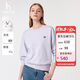 哈吉斯（HAZZYS）女裝春季PHIZ系列落肩圓領(lǐng)衛衣 薰衣草色LD M(160/84A38)