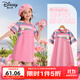 迪士尼寶寶迪士尼女童連衣裙夏季新款假兩件女孩背帶裙時(shí)尚百搭韓版小孩裙子 【假兩件背帶裙】櫻櫻粉 160 160cm