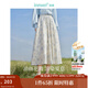 茵曼（INMAN）亞麻歐若風(fēng)薄款植物碎花半身裙女裝2025年夏季新品a字中長(zhǎng)傘裙子 白底藍(lán)花 L