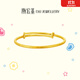 潮宏基 平安圓滿(mǎn)黃金手鐲女足金寶寶金手鐲嬰兒童鐲滿(mǎn)月禮物 計價(jià) 童鐲 圈口約4.1cm 6.1克