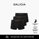 SALIGIA希臘之源系列豐稔藤葉140S超細天絲莫代爾男士平角內褲 【秘典黑+秘典黑+秘典黑】 3條 L