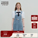 Teenie Weenie小熊女裝春夏裝牛仔背帶短褲簡(jiǎn)約時(shí)尚休閑通勤連體褲 淺藍色 M (165)
